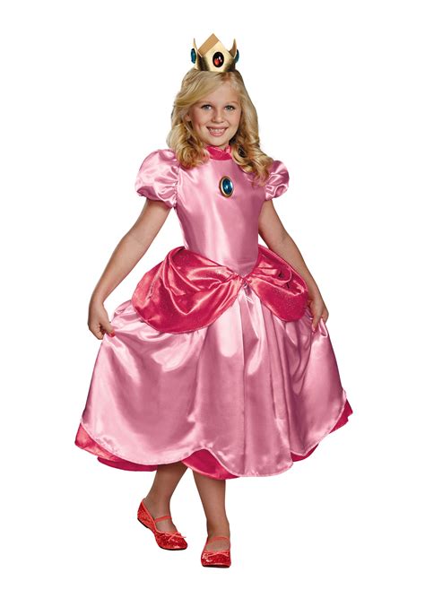 Princess Peach Deluxe Costume For Girls