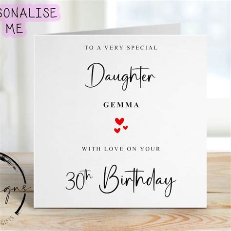 Daughter 50th Birthday Card Etsy Uk