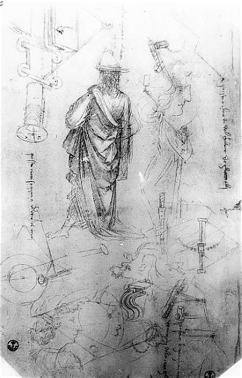 Studies Pen And Ink On Paper Leonardo Da Vinci En Reproducción