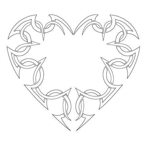 Tribal Heart Love Feelings Heart Love Original Tribal Tattoo Design