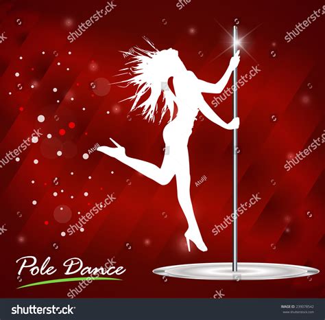 Silhouette Young Beautiful Woman Dancing Striptease Stock Vector Royalty Free 239078542