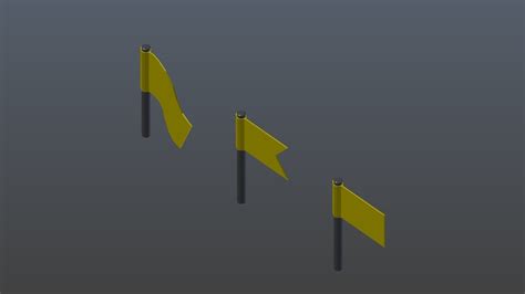 3d Model Low Poly Flags Vr Ar Low Poly Cgtrader