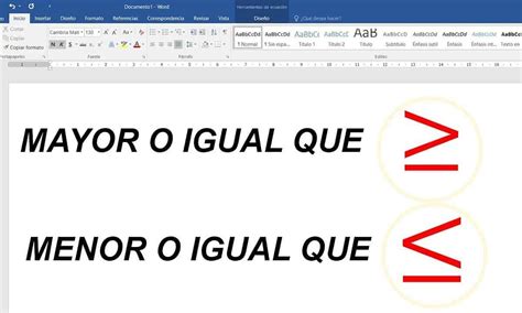 Cómo Poner El Símbolo De Mayor O Igual En Word De Manera Fácil Y Rápida