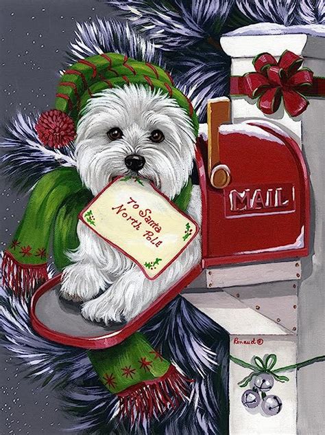 Amazon Com Suzanne Renaud West Highland Terrier Letter To Santa Gf