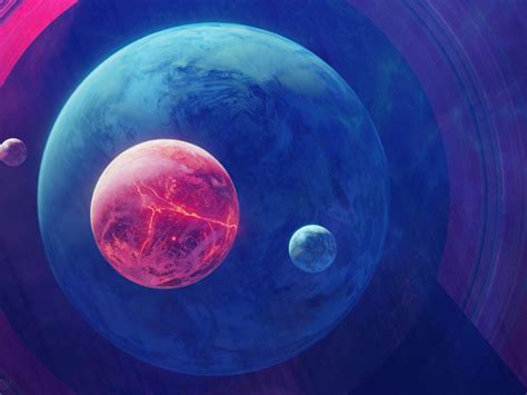 Planet Moon Space Digital Art Wallpaper For 800x600