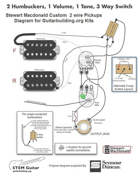 2 Pickup Guitar Wiring Diagrams