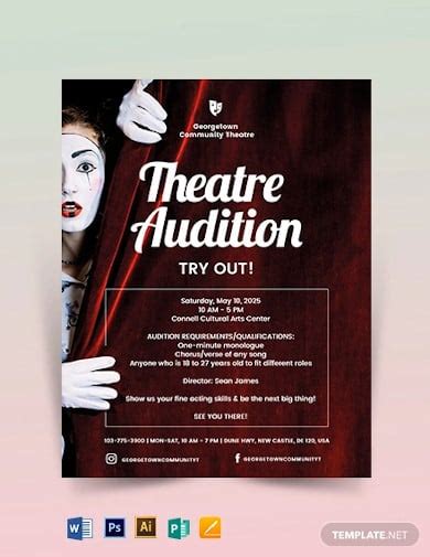 25 Best Audition Flyer Templates Word Psd Ai Eps Vect