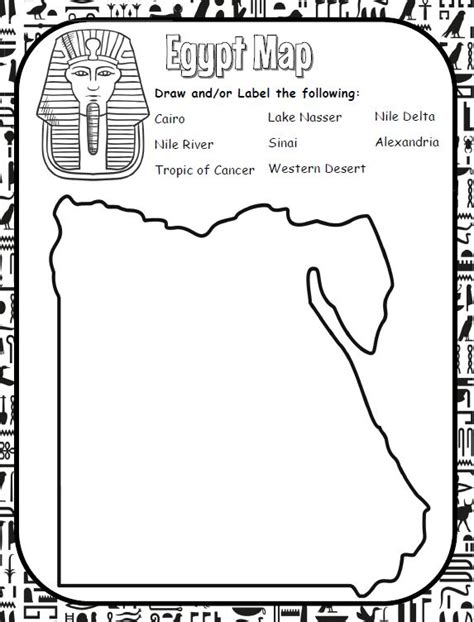 Egypt Map Worksheet