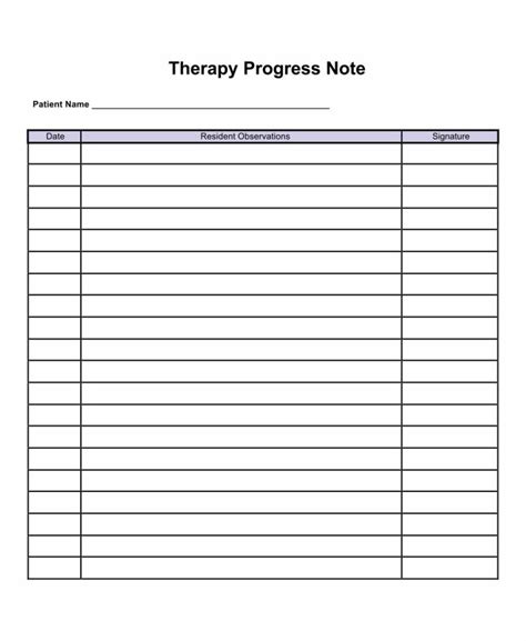 10 Best Printable Therapy Progress Note Printablee Fillable Form 2023