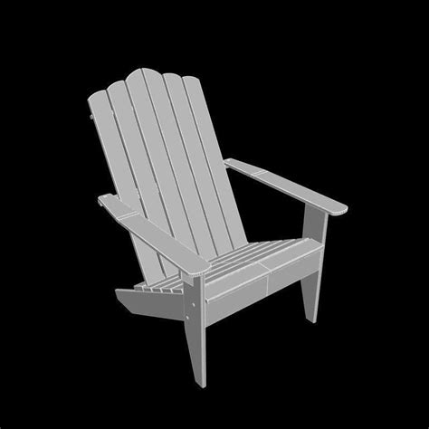 Wooden Pool Chair 3d Model Cgtrader