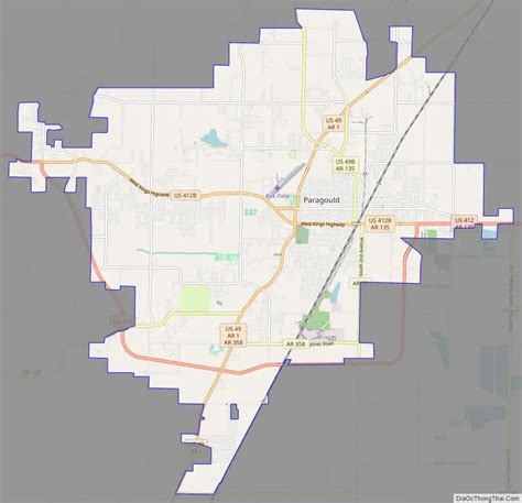 Map Of Paragould City