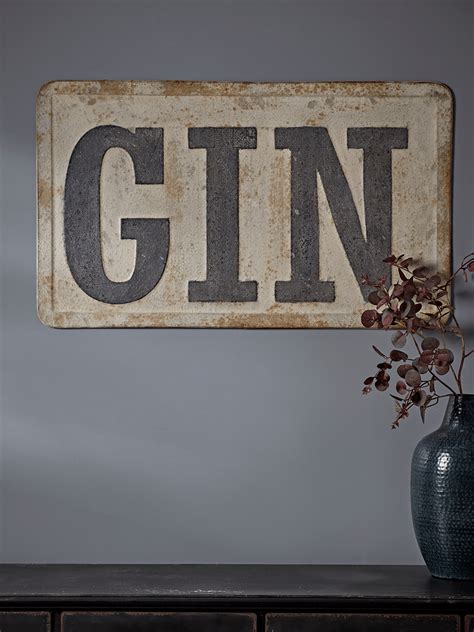 Distressed Metal Gin Sign Buy At The Price Of 6189 In