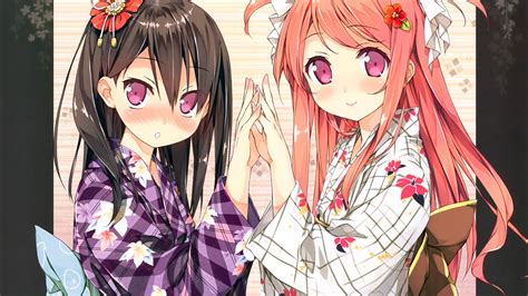 Anime Two Girls Wallpapers Wallpaper Cave