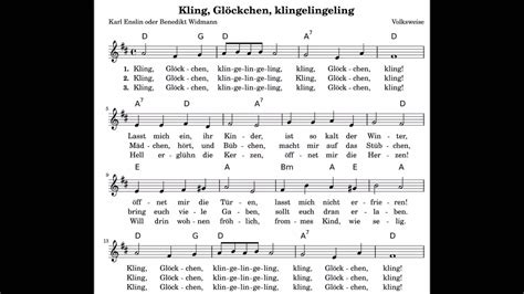Starten sie einfach eines der videos aus unseren playlisten, und. kling Glöckchen klingelingeling Noten / Lyrik / Text ...