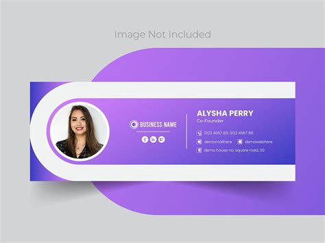 Business Email Signature Template Design Or Email Footer Uplabs
