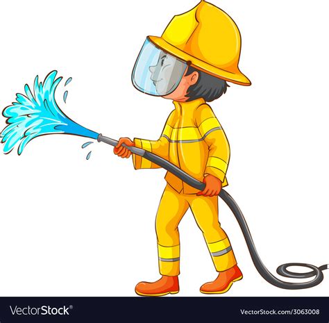 A Simple Drawing A Firefighter Royalty Free Vector Image