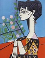 Pablo Picasso | Portrait of Jacqueline Roque with flowers (1956 ...