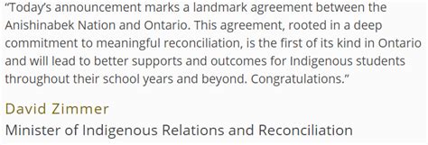 Ontario And Anishinabek Nation Sign Historic Education Agreement