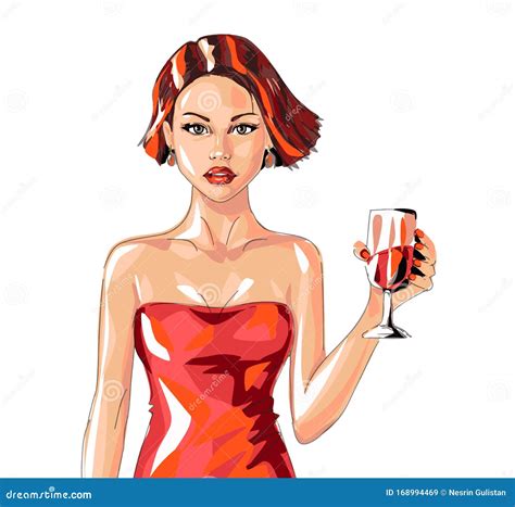 Beautiful Woman And Wine Wine Glass And Pretty Girl Girl Drinking Wine Wine Beverage Glass