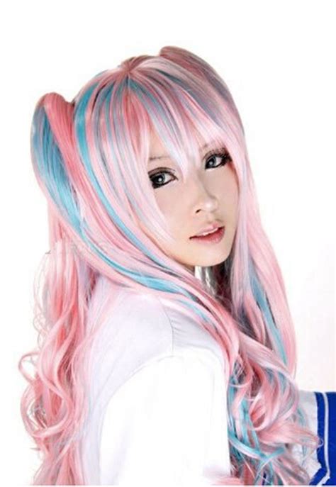 Lolita Women Wavy Curly Hair Anime Full Wig Cosplay Party