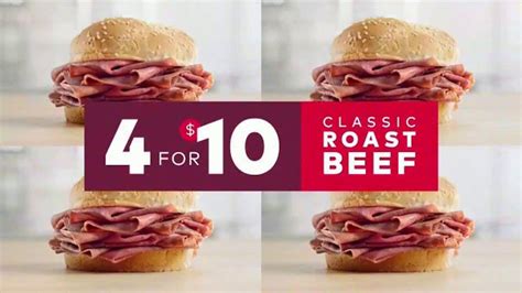 Arbys Classic Roast Beef Tv Spot 4 For 10 Ispottv
