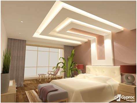 The gypsum board ceiling designs also allow you to play on volumes, and the pop designs or plaster of. Gyproc ‪#‎falseceiling‬ can completely change your bedroom ...