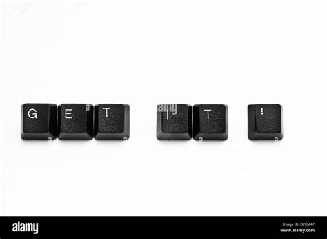 Words Created With Computer Keyboard Buttons On White Background Stock