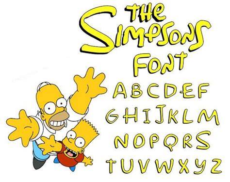 Simpson Font The Simpsons Font Simpsons Font Homer Simpson Etsy