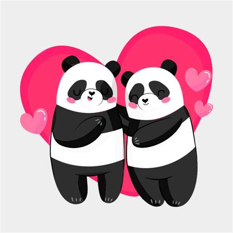 Panda Couple Cutelucus Artist Shop In 2021 Panda Love Panda