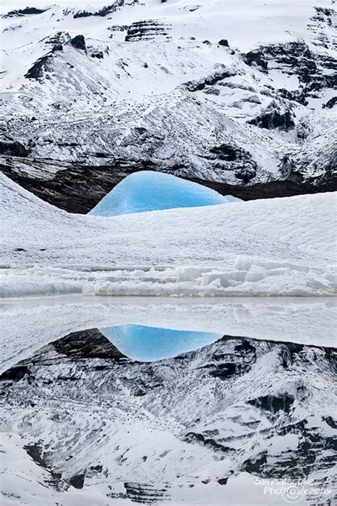 Blue Iceberg Reflection Intimate Views Iceland Europe