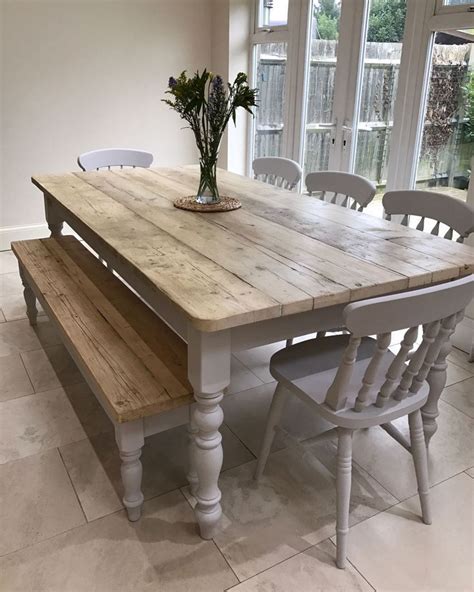 Whether it's essential and monomaterial furniture or upholstered. Lime washed farmhouse tables and benches bespoke sizes ...