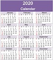 Printable Blank Yearly 2020 Calendar Template In Pdf - vrogue.co