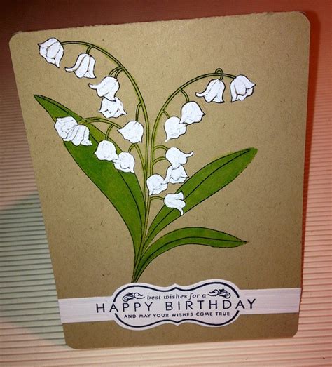 Lily Of The Valley Card Papertrey Ink Cards Hand Painted Card