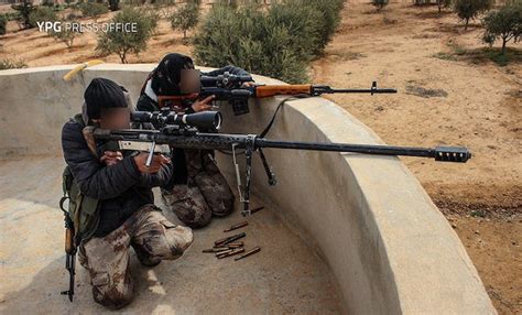 Kurdish Peoples Protection Units Homemade Zagros 127mm Sniper Rifle