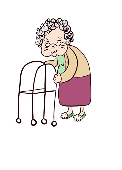 Old Lady Cartoon Drawing Cartoon Old Lady Woman Library Clipart