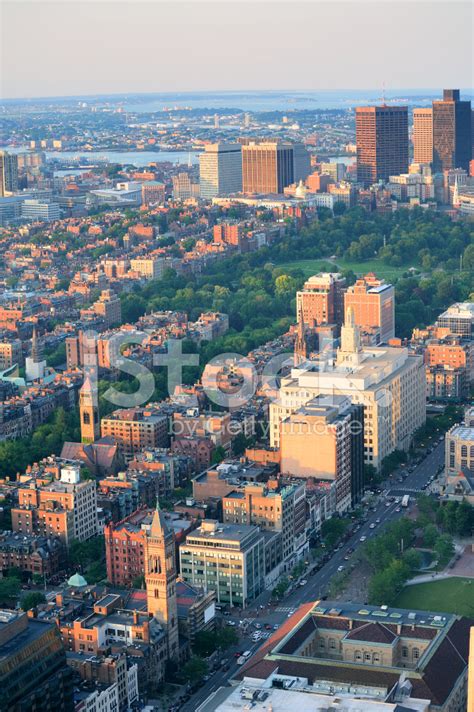 Boston Street Aerial View Stock Photo Royalty Free Freeimages