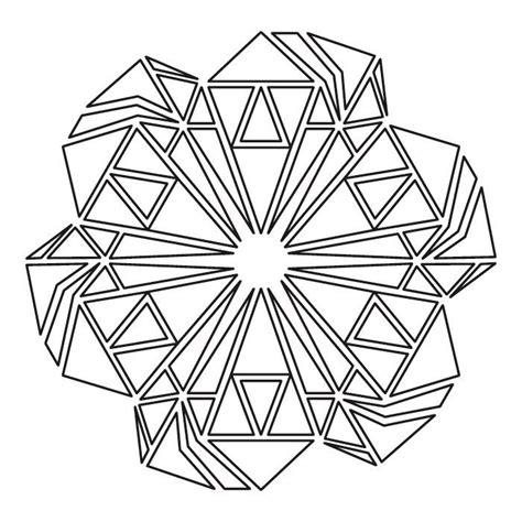 A Black And White Drawing Of An Abstract Design With Triangles In The