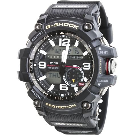 The face has two lcd display areas and a prominent mode indicator dial. Часы Casio G-shock Mudmaster GG-1000-1A купить в Москве по ...