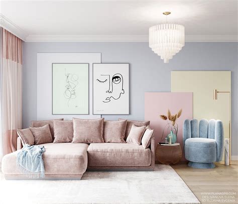 Pastel Color Living Room Bestroomone