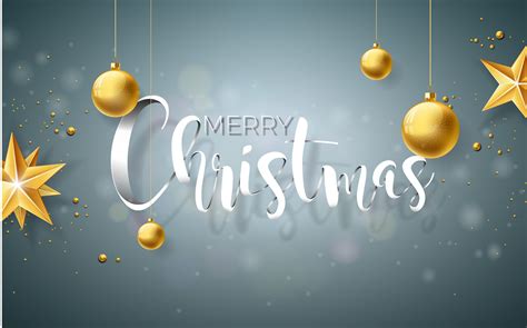 Merry Christmas Illustration On Grey Background Download