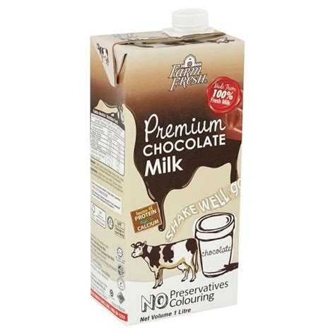 Low fat milk & pasteurized milk vs. Farm Fresh Premium Chocolate Milk UHT 1 Litre - Tesco ...