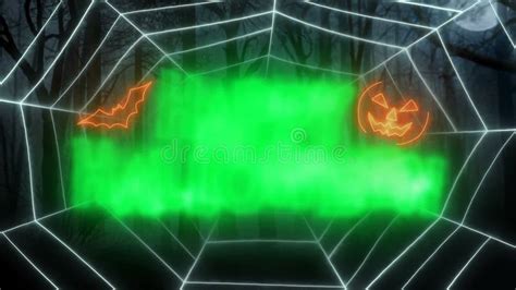 Happy Halloween Loop Animation Spider S Web Background Stock Footage