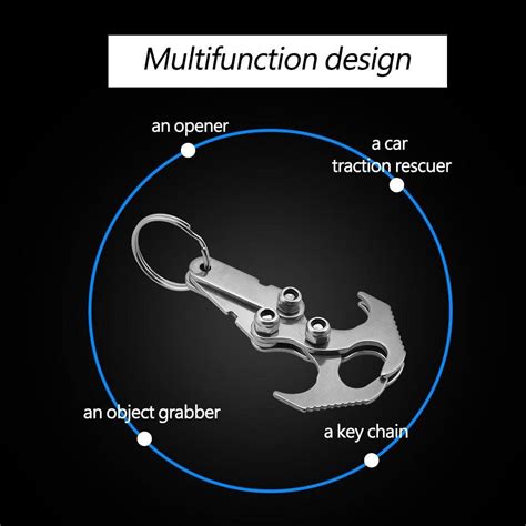 Alomejor Stainless Steel Gravity Hook For Multi Function Survival