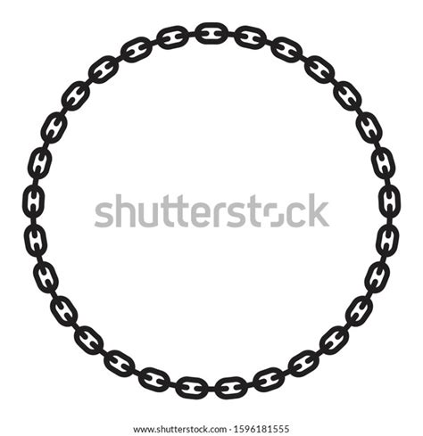 Silhouette Circle Chain Frame Vector Stock Vector Royalty Free