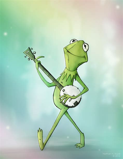 Kermit The Frog Playing Banjo Drawing