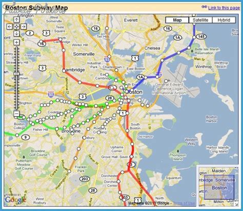 Boston Subway Map Travelsfinderscom