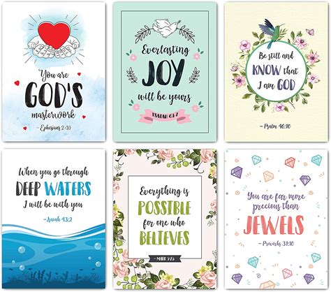 Scripture Cards Set Of 48 Boxed Bible Verse Blank Note Cards With Envelopes Christian