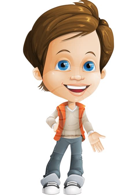 Playful Boy Cartoon Vector Character AKA Richie | GraphicMama
