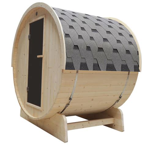 Outdoor And Indoor White Finland Pine Wet Dry Barrel Sauna 8 Person