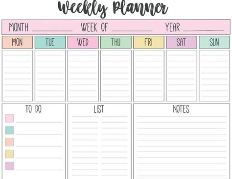 Free Printable Weekly And Monthly Planners — Journey With Jess Inspiration For Your Creative